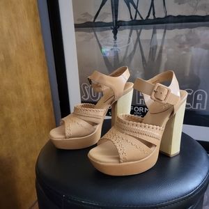 Kork-Ease leather platform sandals